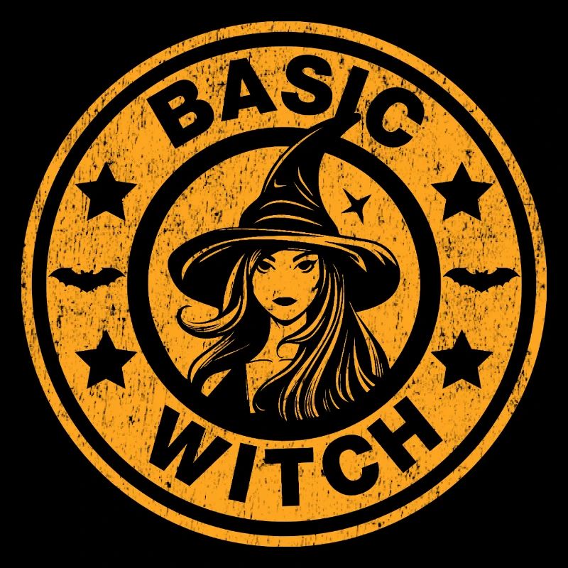Basic Witch Vintage Halloween Aesthetic Pumpkin