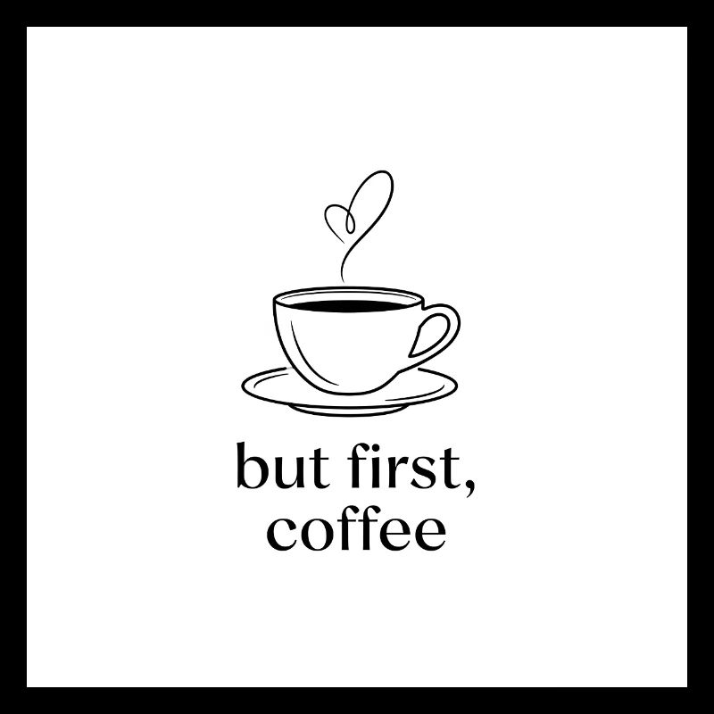 Minimalistischer Kaffee mit Herz