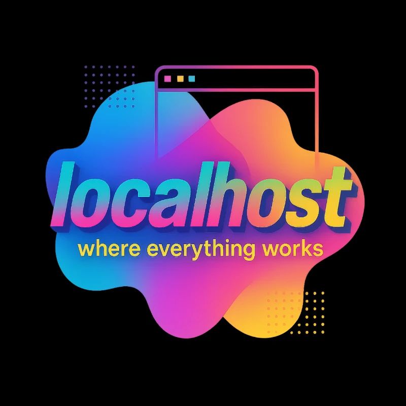 Localhost T-shirt graphique coloré pour les développeurs