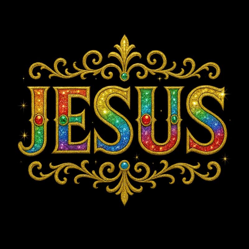 JESUS Glitzer Gold Pailletten
