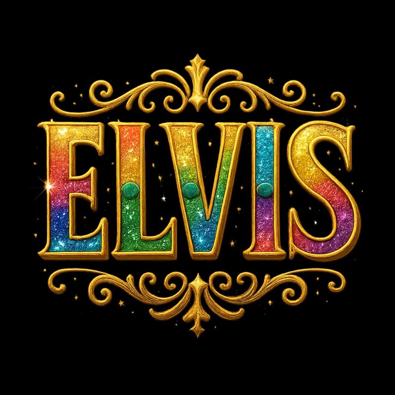 ELVIS Glitzer Gold Pailletten