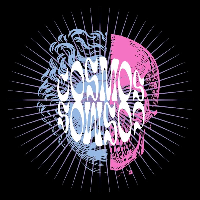 Cosmic Skull Typography Design