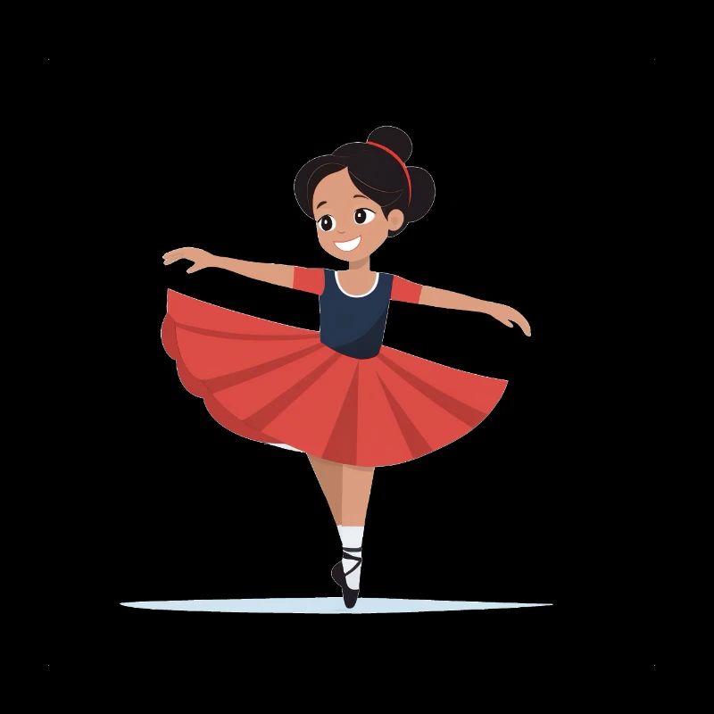 Danseuse en tutu coloré et élégant