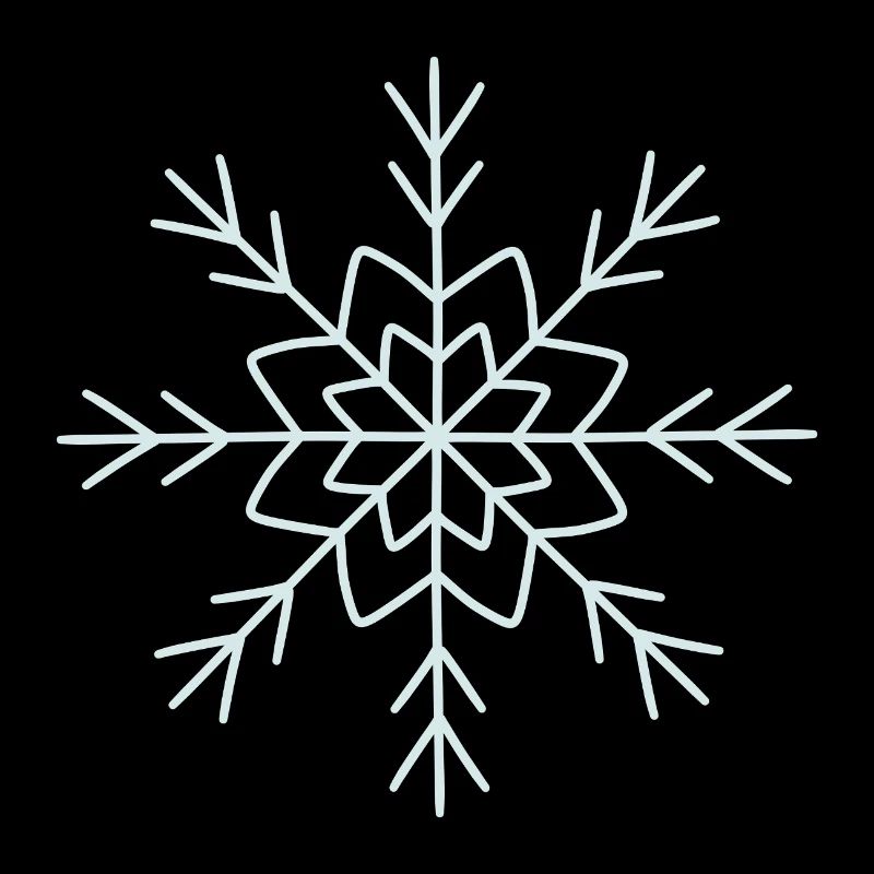Kompliziertes Schneeflocken-Linien-Art-Design