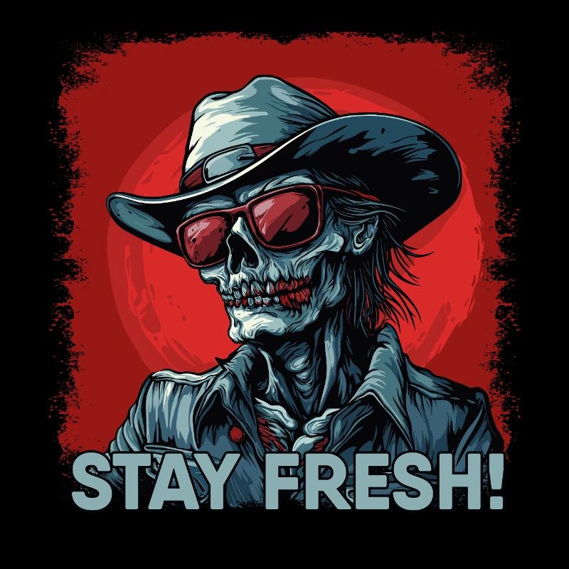 Zombie Cowboy with saying
