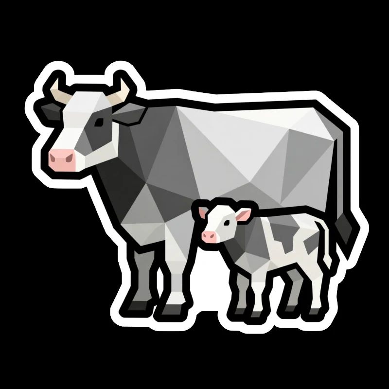 Kuh und Kalb – Geometrisches Minimaldesign