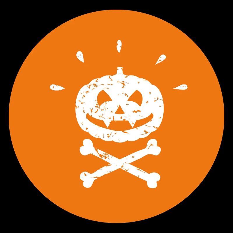 Jolly Roger Halloween Vampire Citrouille Blanc Orange