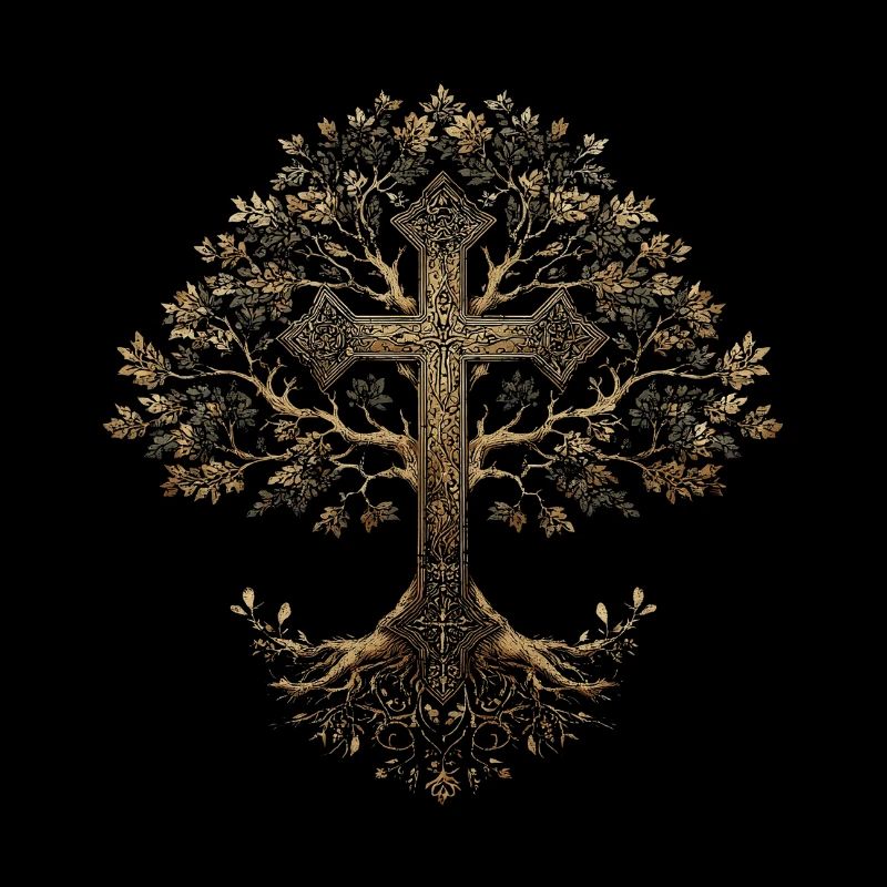Croix Chrétienne Arbre Foi