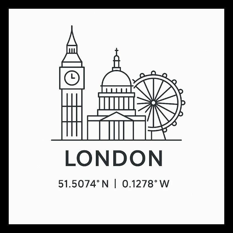 London Line Art Silhouette Landmark
