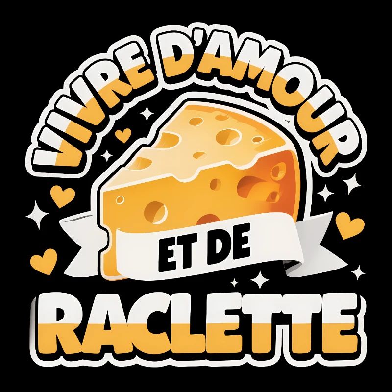 Live On Love And Raclette Funny Gift