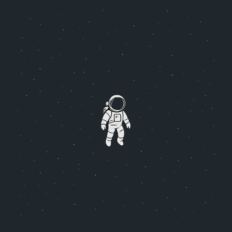 Astronaute Seul dans le Vide