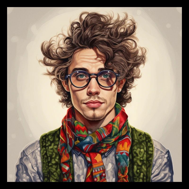 Colorful scarf portrait