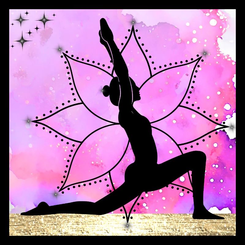 Yoga Silhouette on Mandala