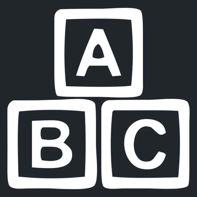 ABC-Blockschild-Stil
