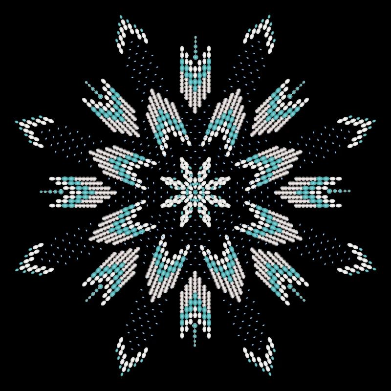 Étoile ethnique faite de perles turquoise et argent