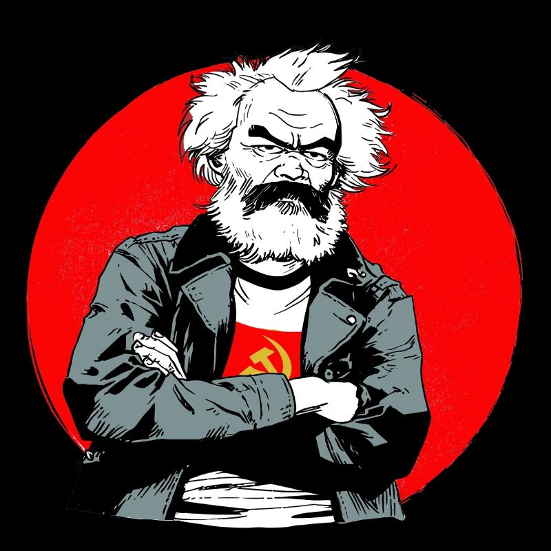 Tête rebelle dans le cercle rouge