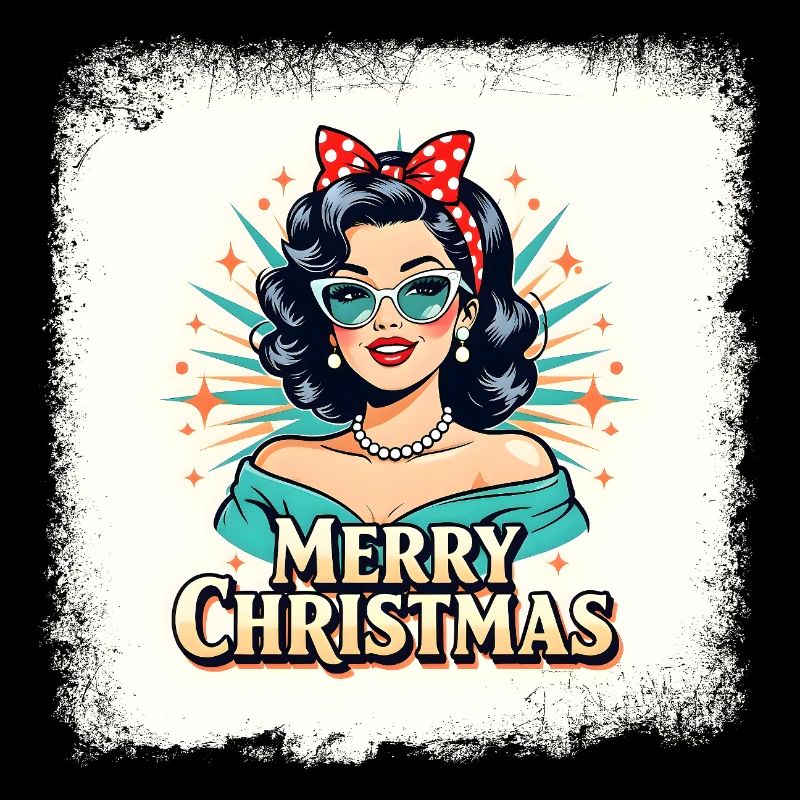 Retro Christmas Pin-Up t-shirt