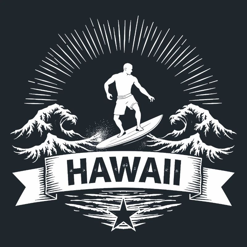 Hawaii Surfer Surfer on Pacific Wave