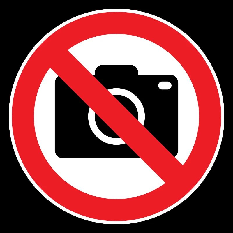 Fotografieren verboten, Verbotszeichen