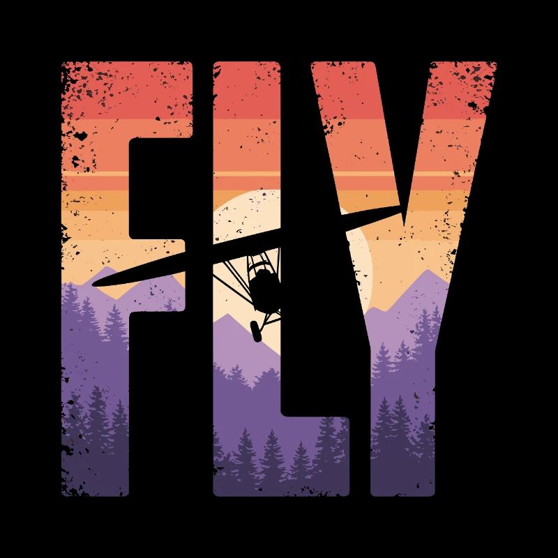 Flug in den Sonnenuntergang