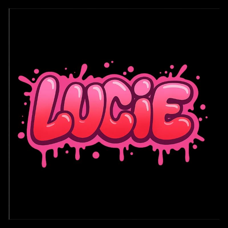 Graffiti  Lucie Prénom cadeau idéal imprimable sur