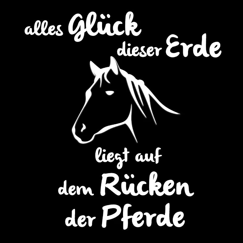 Glück der Erde auf dem Rücken der Pferde
