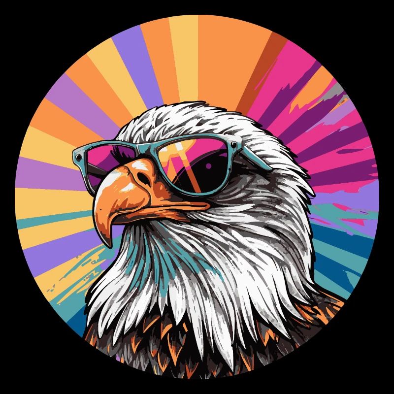 Adler mit Sonnenbrille 