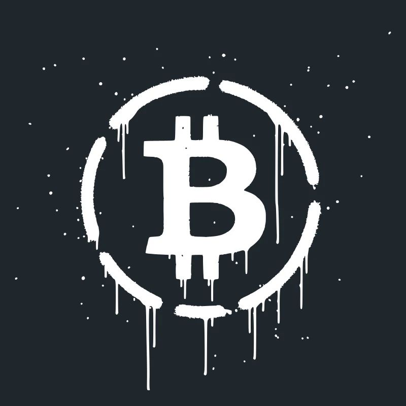 Bitcoin Logo Graffiti Krypto