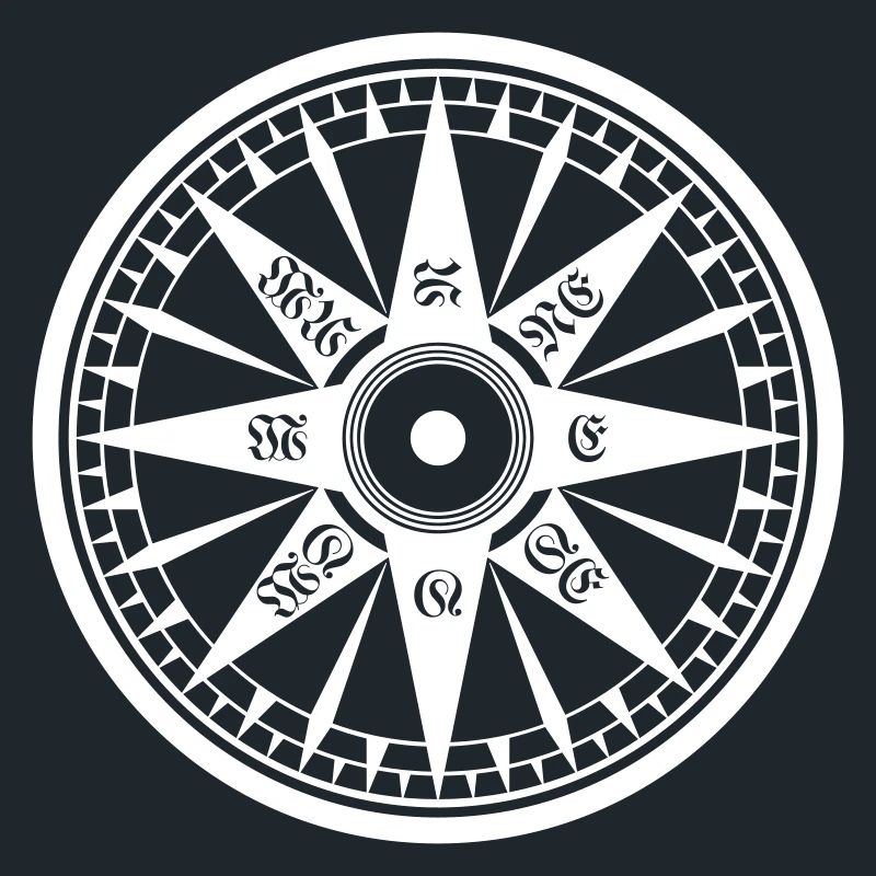 Kompass / Compass – Windrose, Schiffskompass
