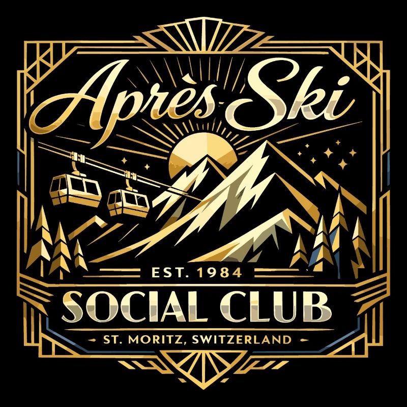 Retro 90s Après Ski Vintage Gift Saying