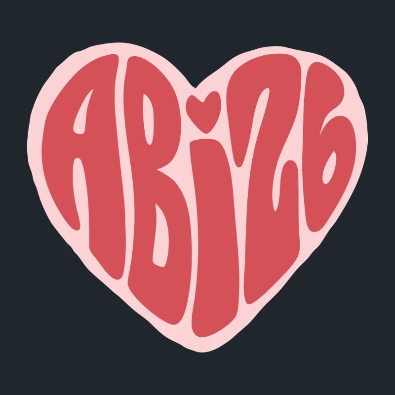 ABG Heart Typography in Pink