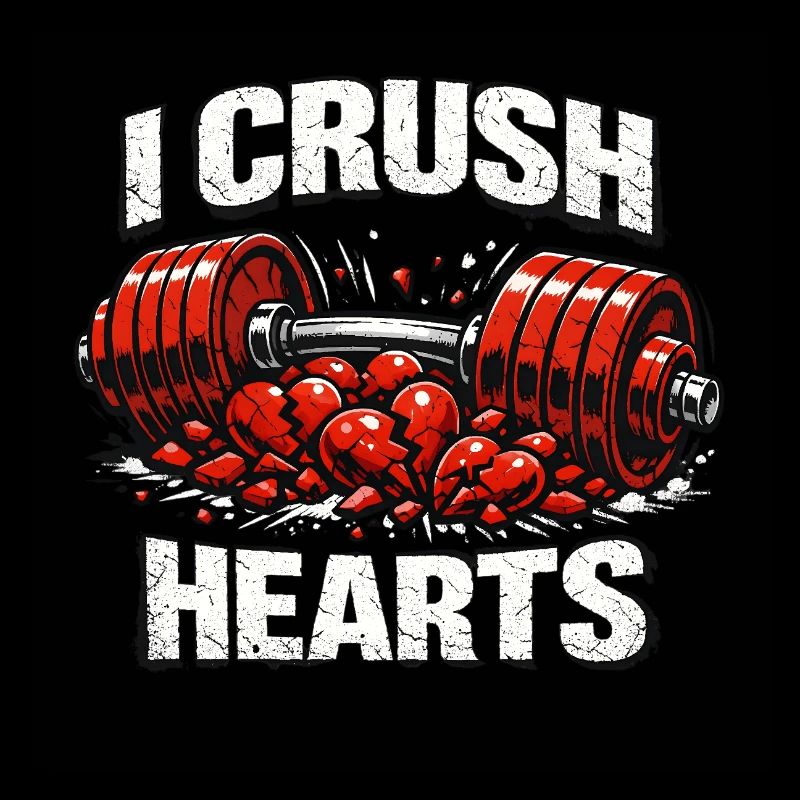 Saint-Valentin Je Brise des cœurs Gymnase avec haltères