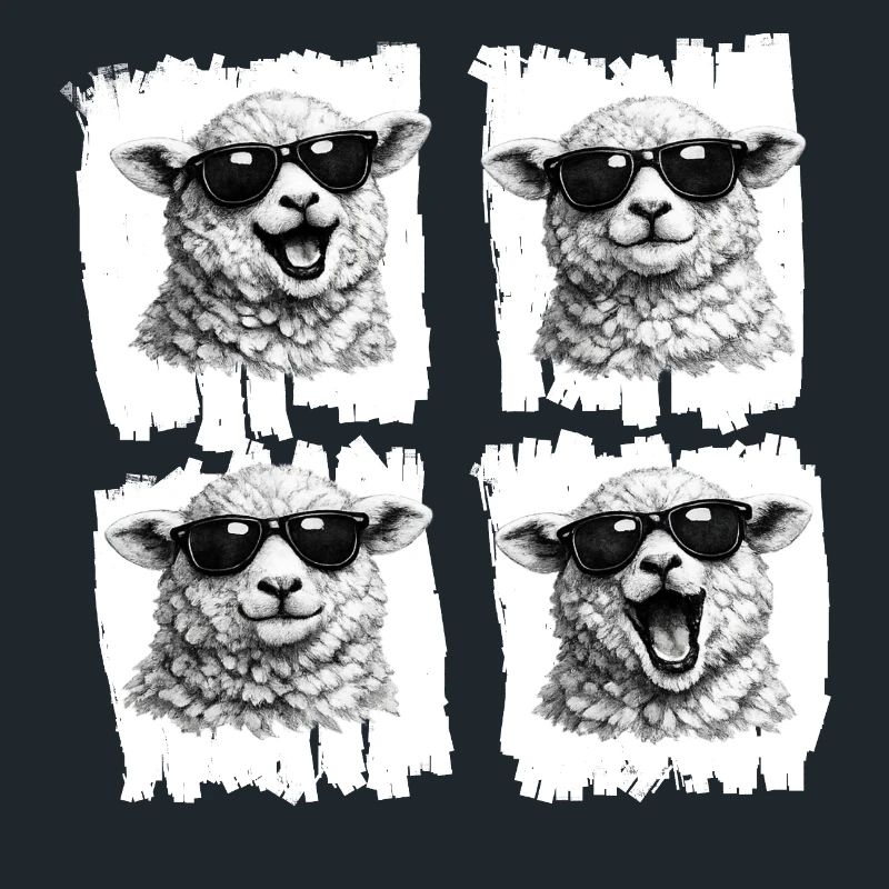 Quatuor de lunettes de soleil mouton