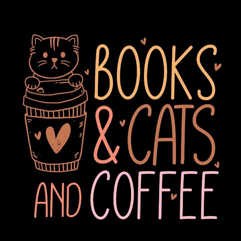 Bücher, Katzen und Kaffee