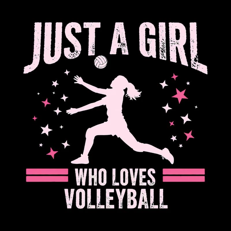 Mädchen liebt Volleyball Zitat