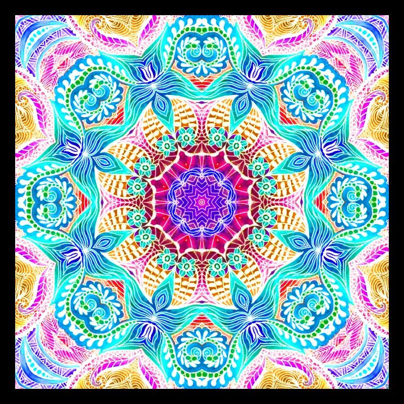 Mandala Tropical Colors Kaleidoscope