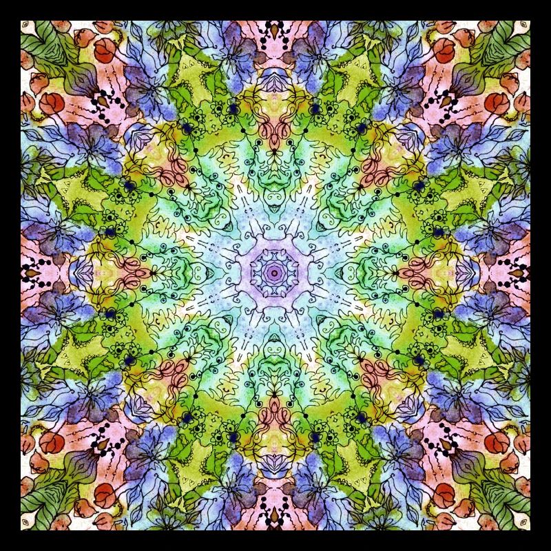 Mandala de Fleurs Kaléidoscope