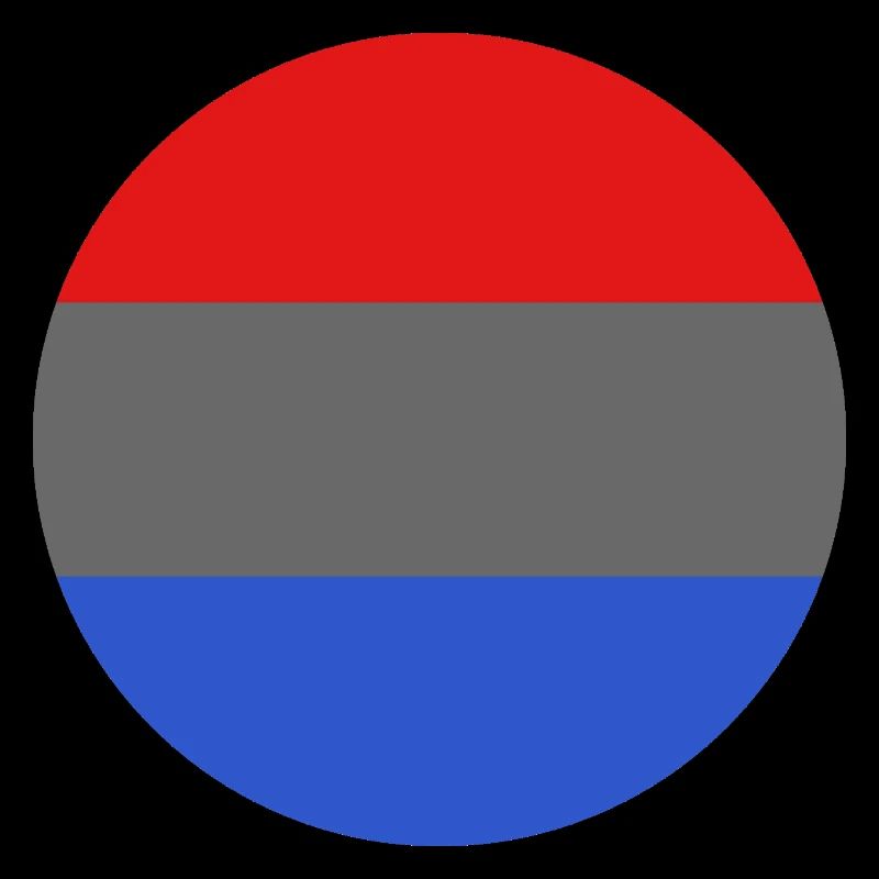 Round Luxembourg flag