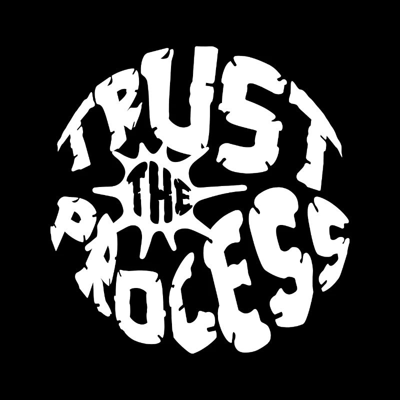 Trust the Process Logo Sportler Motivation Emblem