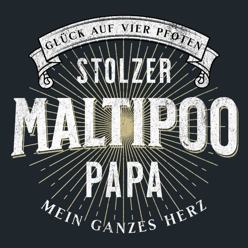 Stolzer Maltipoo Papa Glück auf 4 Pfoten