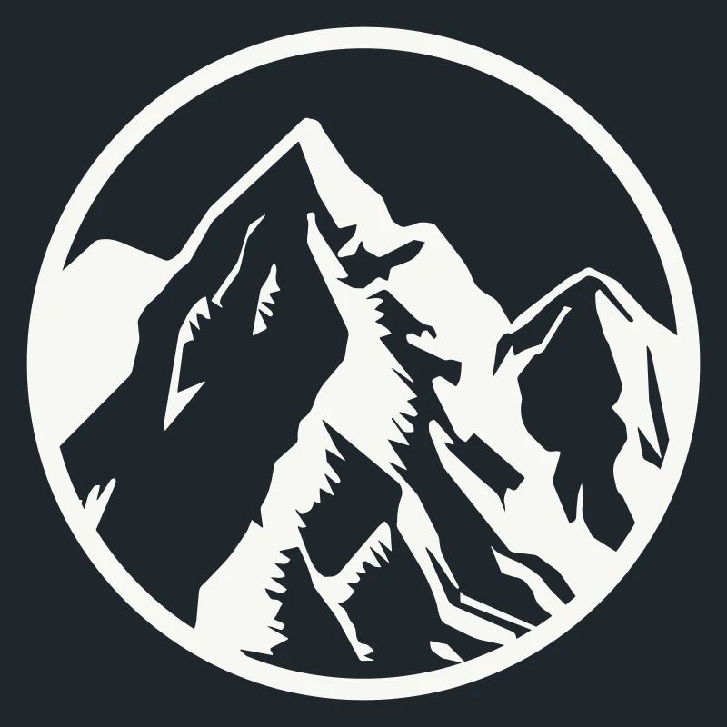Kreis Berggipfel Berge