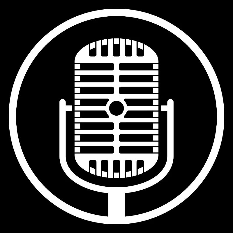 Vintage Microphone Emblem