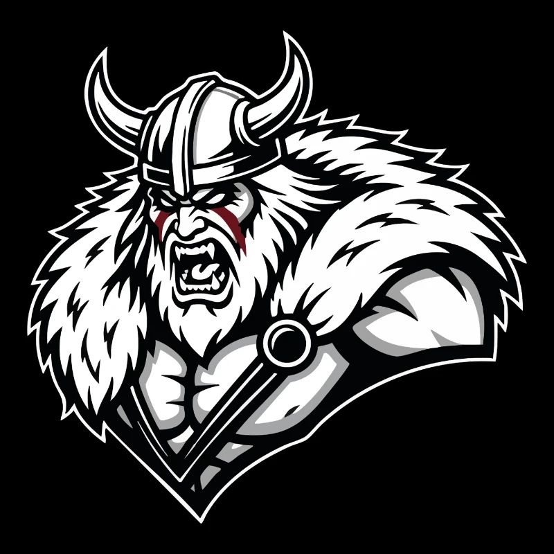 Viking Berserker Fury War Paint Mascot