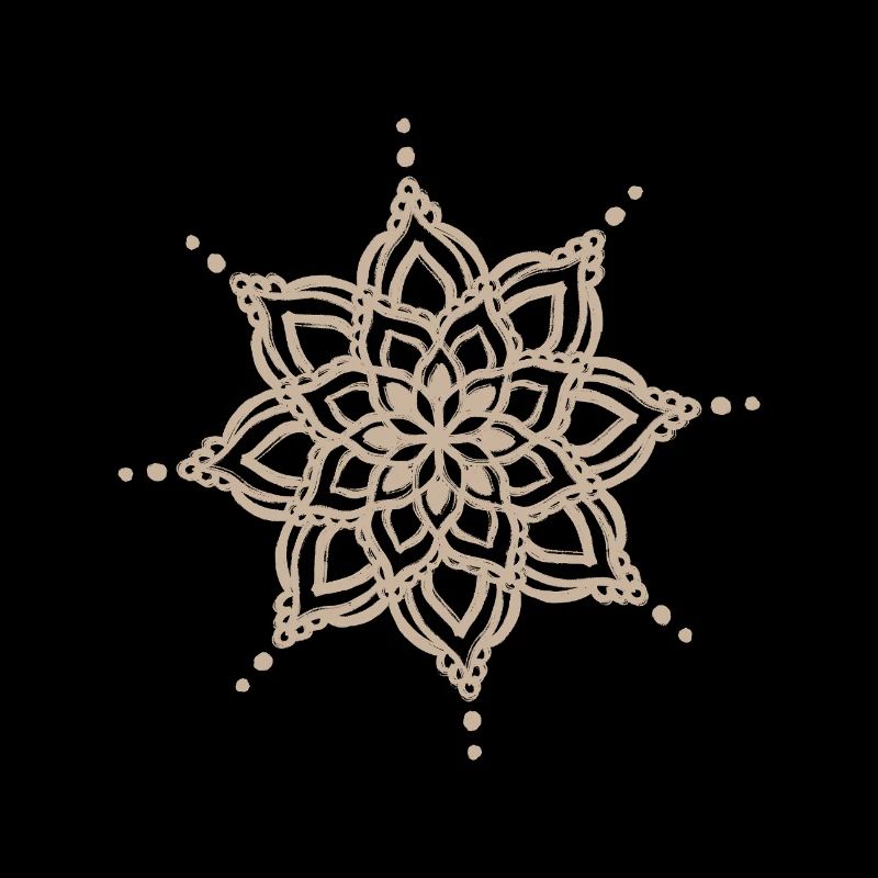 Beige Mandala-Stern-Design