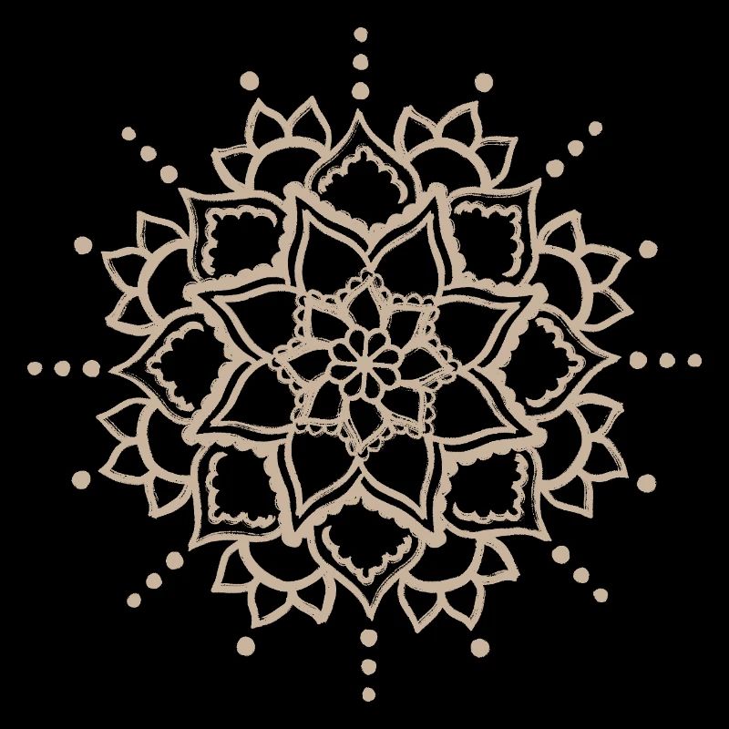 Beige Mandala-Blüte