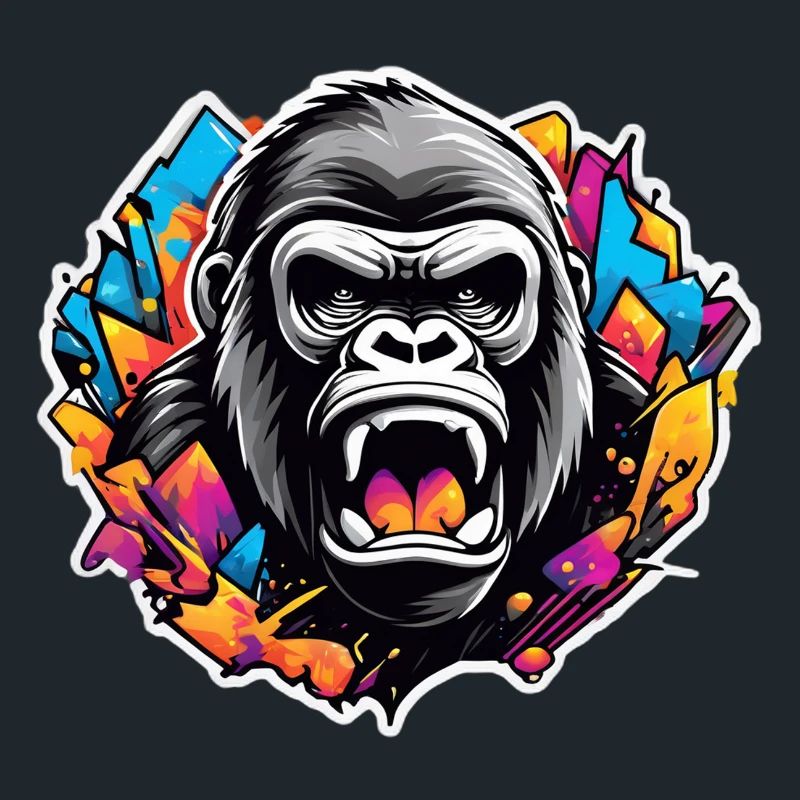 Gorilla-Graffiti leuchten