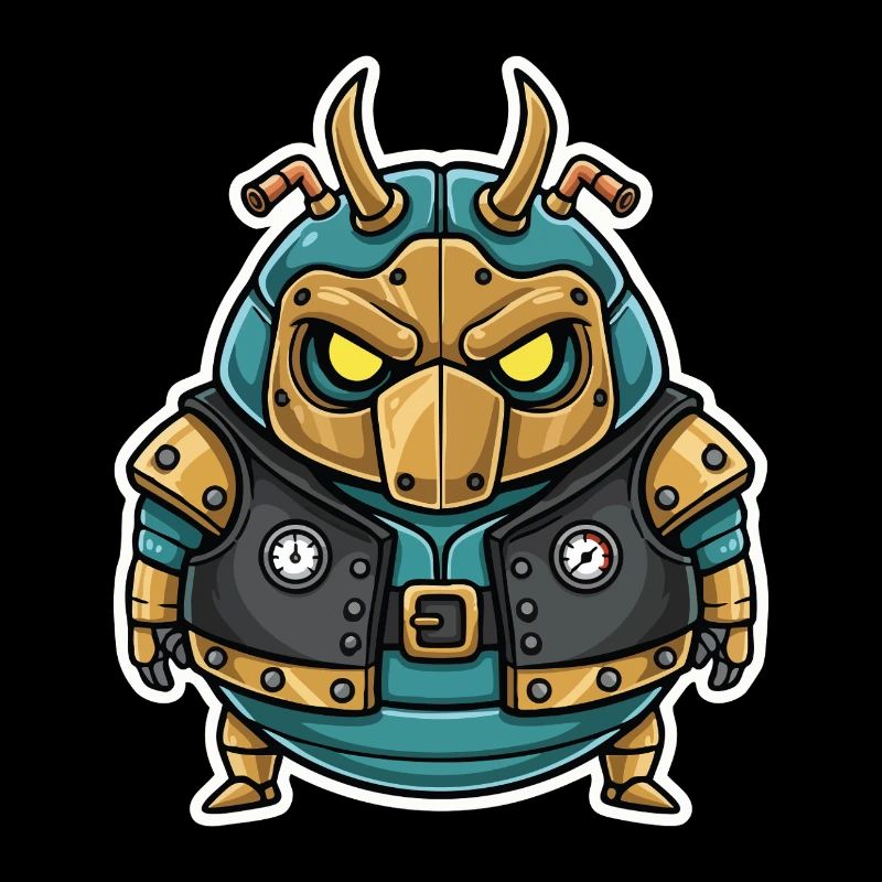 Scarab Foreman Steampunk-Jacke und Druckanzeige