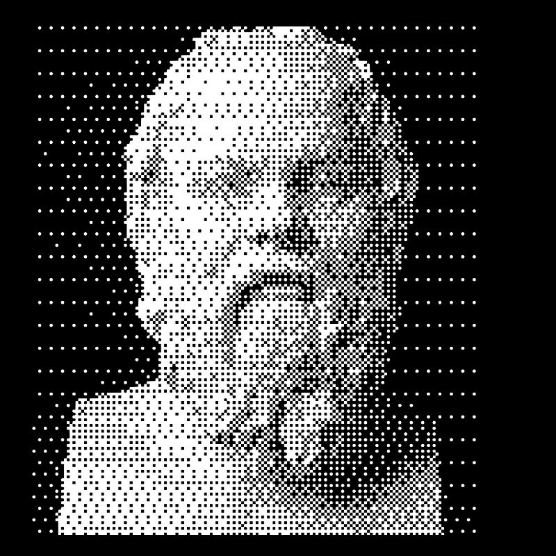 Portrait en demi-ton de Socrate.