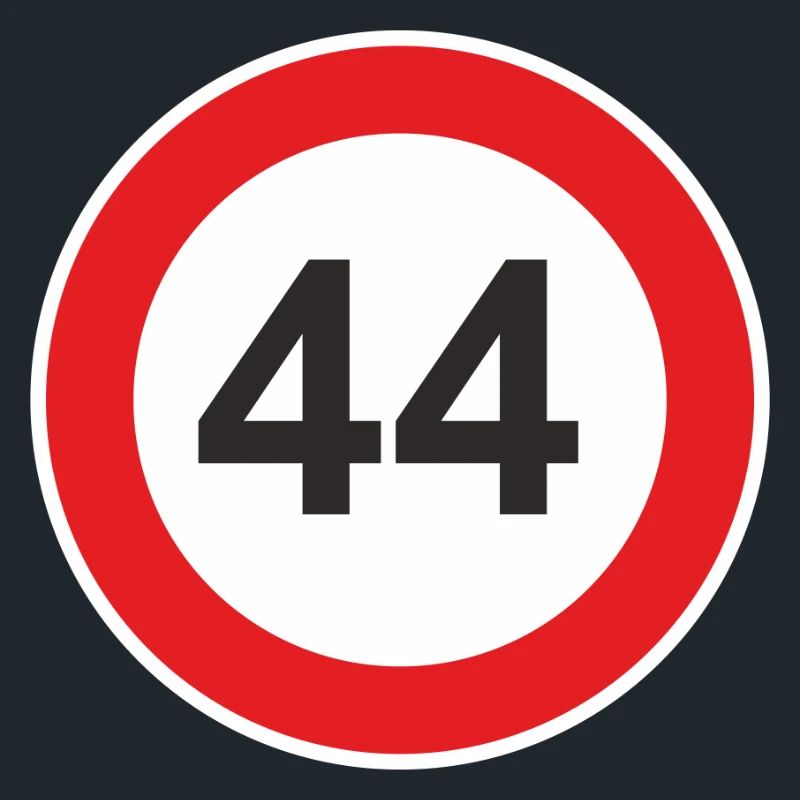 44 vierundvierzig Geburtstag Tempolimit