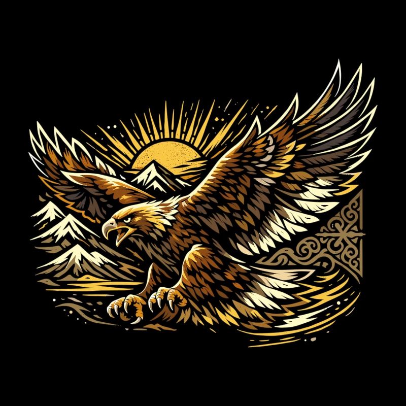 Majestueux aigle royal kazakh